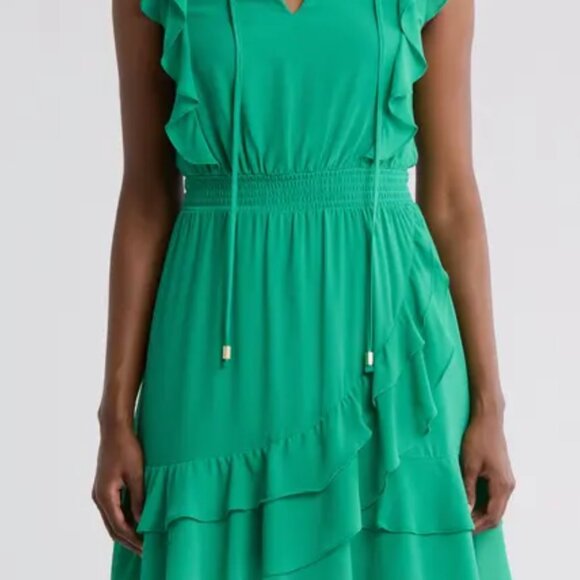 VINCE CAMUTO SIZE 14 GREEN DRESS- WT - Picture 4 of 4